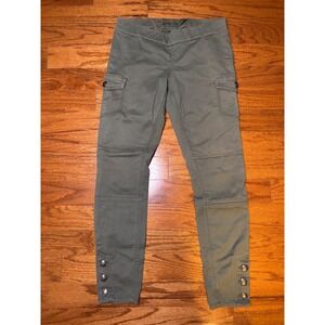 Seven7 Green Skinny Jeans‎ with Designed Buttons Size 4